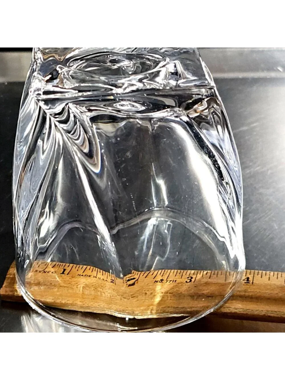 Mikasa Motion Crystal Double Old Fashioned Whiskey Rocks Glass Vintage 3.75